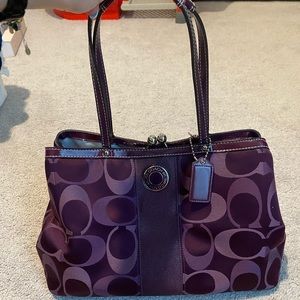 Purple coach bag